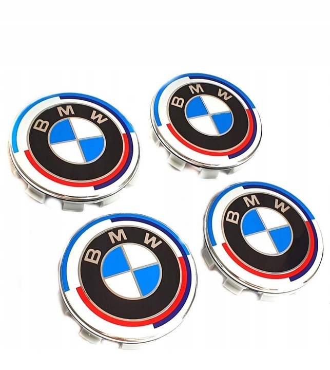 BMW TAPACUBOS KAPSLE 56 MM JUEGO 4 PIEZAS 50 JAHRE 