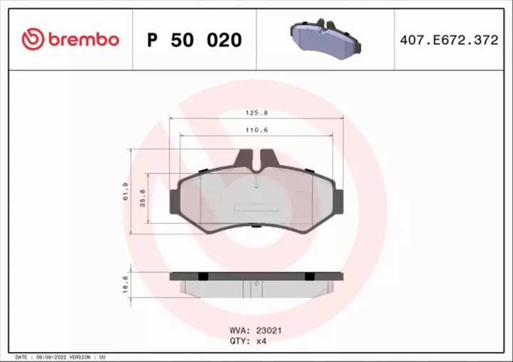 BREMBO DISQUE+SABOTS ARRIÈRE SPRINTER 903 272MM photo 6 - milautoparts-fr.ukrlive.com