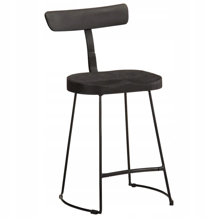 HOKERY BAROWE 2 PCS NOIR 49X43X79CM BOIS LITE MANGO