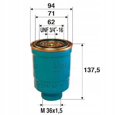 FILTRO COMBUSTIBLES VALEO 587702 