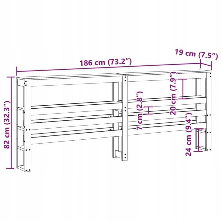 WEZGLOWIE VERS ROULEMENTS AVEC POLKAMI, 180 CM, LITE BOIS SOSNOWE