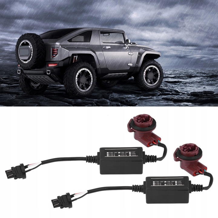 2 PCS ADAPTATEUR DEKODERA LED 3157A ANTI HYPER BLINK FLASH ERROR ANULUJ K3