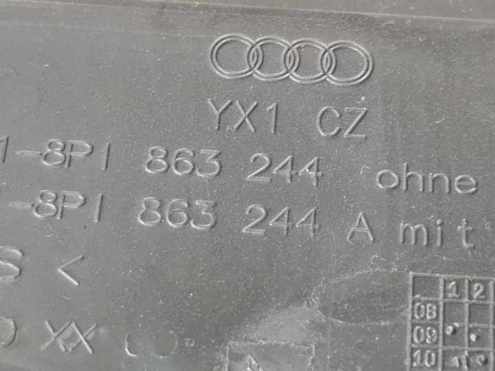 AUDI A3 S3 8P 2005 TUNNEL CENTRAL