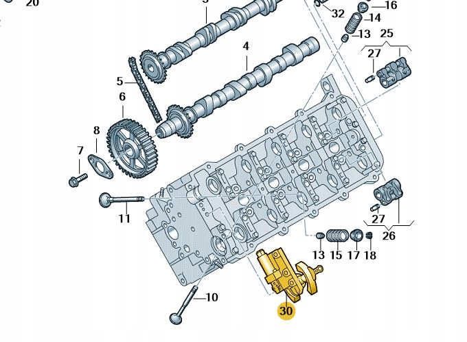 TENSOR CADENA DISTRIBUCIÓN AUDI A6. A8 4.2 DERECHO 