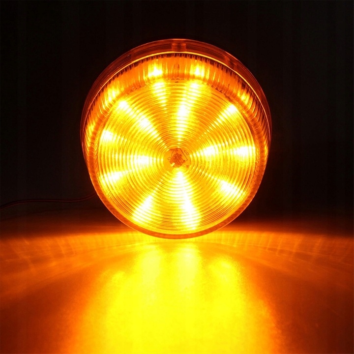 FARO KOGUT COLOR NARANJA DIODO LUMINOSO LED BLYSKOWA DE VIAJE ADVERTENCIA AL MAGNES 12-24V 