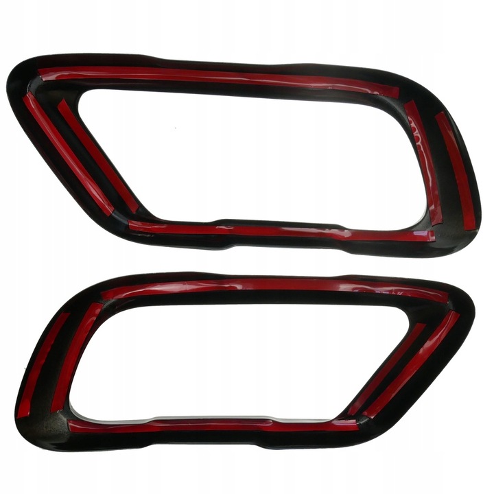 2 X BRIDA BOCALES DE ESCAPE NEGRO LUSTRE PARA BMW X5 G05 X6 G06 X7 G07 