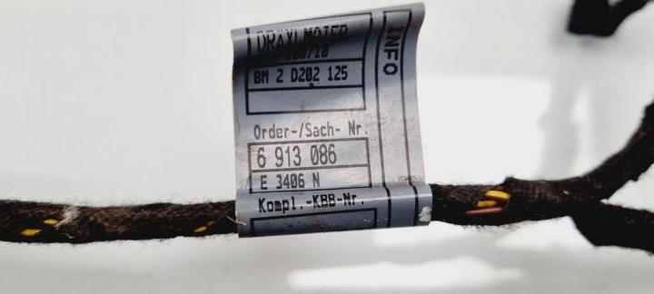 FAISCEAU DE CÂBLES ARRIÈRE DROITS PORTES BMW 3 TOURING (E46) 6913086 2.49L GASOLINE