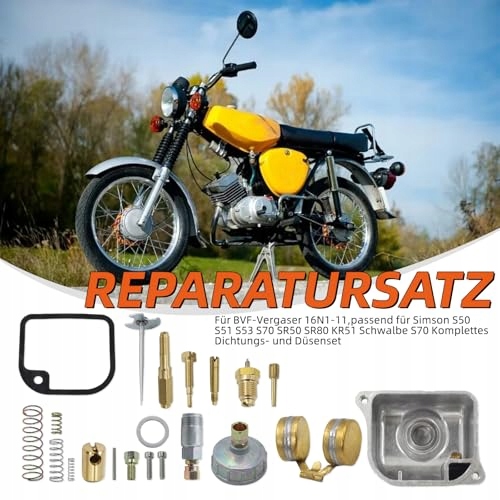 KIT RÉPARATION CARBURATEUR BVF 16N1 11 SIMSON S50 S51 JOINTS D'ÉTANCHÉITÉ BUSE