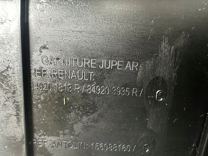 KADJAR I LIFT PROTECTION GARNITURE COURROIE ARRIÈRE 849201813R