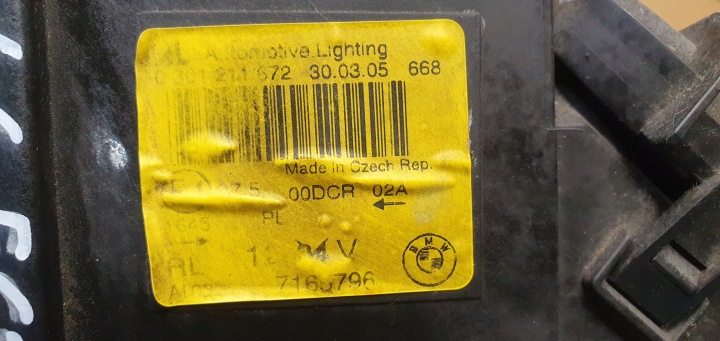 PHARE DROIT AVANT AVANT DROITE BMW 6 E63 UK 7165796