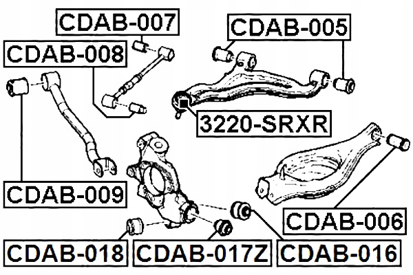 FEBEST BLOQUE SILENCIOSO TRASERO CZOPU PLYWAJACEGO CADILLAC STS 2005-2011 EU 