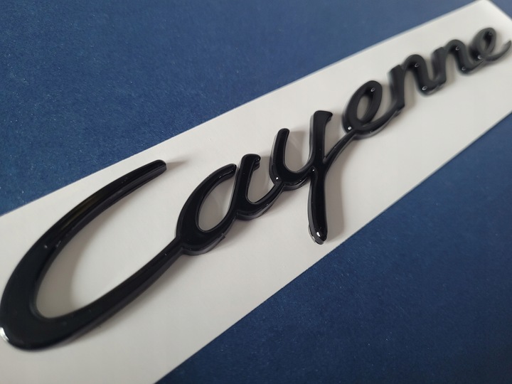 EMBLEMA INSCRIPCIÓN PARA PORSCHE CAYENNE BLACK GLOSSY 