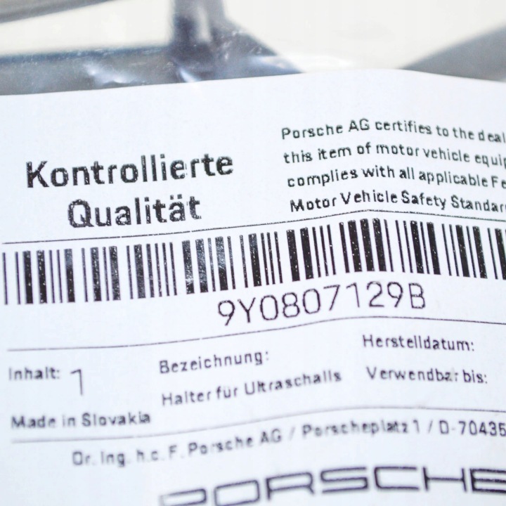 PORSCHE CAYENNE 9Y0 POIGNÉE CAPTEUR STATIONNEMENT AVANT GAUCHE 9Y0807129B