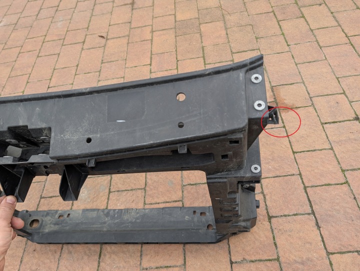 VW TOURAN 1T0 10-15 RENFORCEMENT PANNEAU AVANT ORIGINAL 1T0805594P