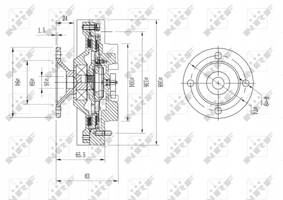 EMBRAGUE WISKOZOWE TOYOTA LAND CRUISER 4.7 01- 1998> 