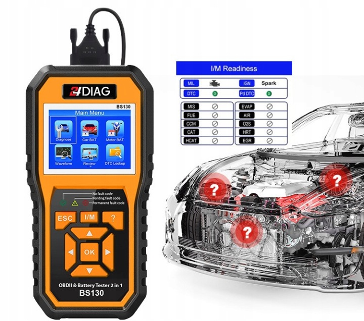 TESTEUR VERS AKUMULATOROW I DIAGNOSTIC OBD2 6V 12V