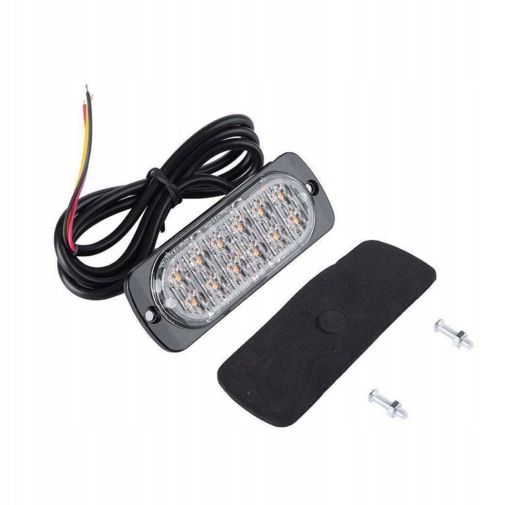 4 TEMPS 12LED STROBOSKOPY D'AVERTISSEMENT AUTOMOBILE FEUX STROBOSKOPOWE 12/24V
