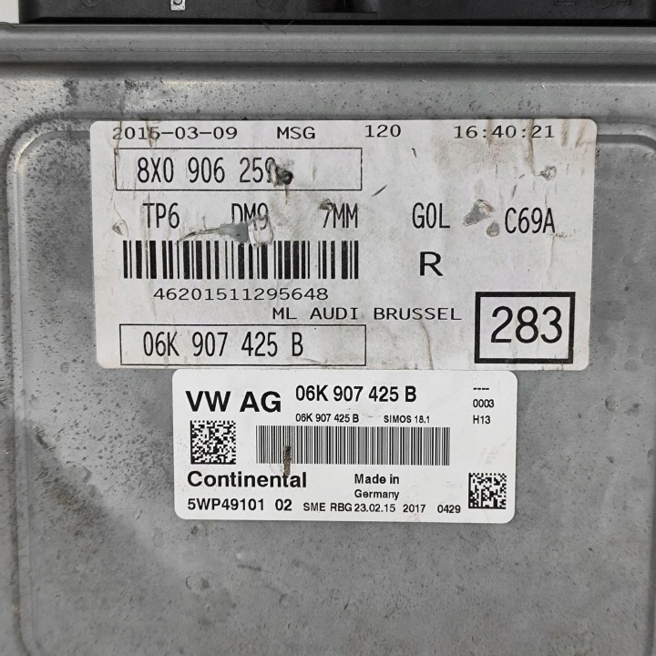AUDI A1 2015 CONTRÔLEUR MODULE ECU