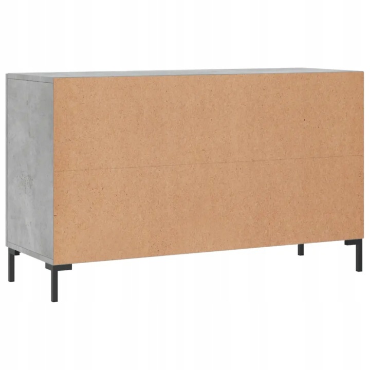 VIDAXL KOMODA, SZAROSC BÉTON 100X36X60 CM, MATÉRIAU DREWNOPOCHODNY