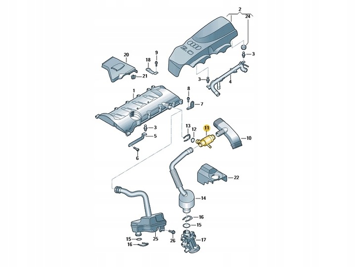 ESCAPE VÁLVULA EMFISEMA AUDI 2.0 ALT CON 