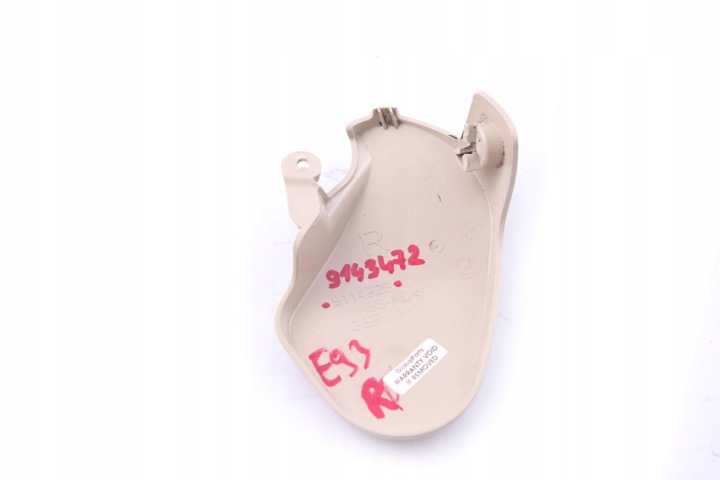 BMW E93 PROTECTION CHÂSSIS SIÈGES AVANT DROIT SANS 9114926