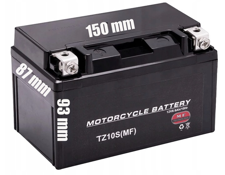 BATERÍA PARA MOTOCICLETA YTZ10S GEL 8.6AH 190A AGM GOTOWY MTZ10S FTZ10S 