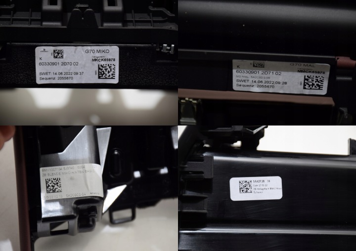 BMW 7 G70 TUNNEL CENTRAL ACCOUDOIR AVANT CENTRAL CONSOLE AMARONE