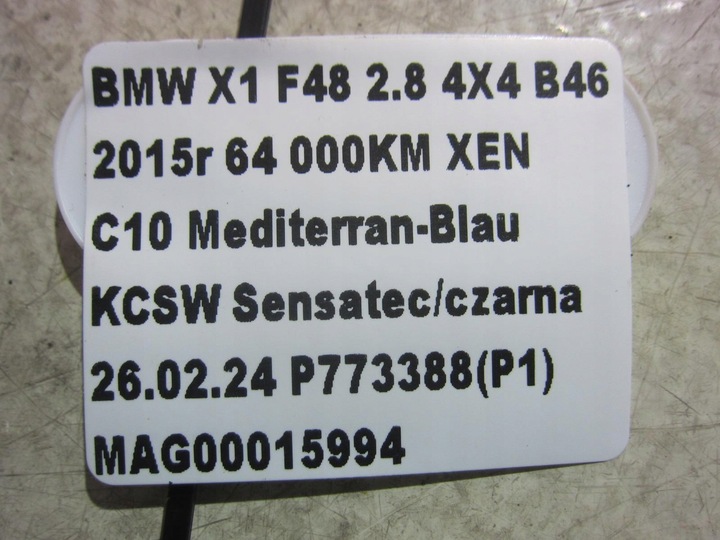 BMW X1 F48 B46 F20 F30 G30 G11 BRIDA BCAP SENSOR 13538643665 7639979 