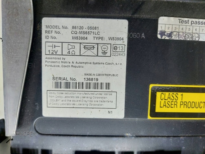 RADIO PANNEAU CLIMATISATION TOYOTA AVENSIS T25 86120-05081