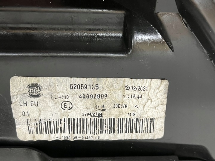 PHARE GAUCHE PROJECTEUR GAUCHE BI XÉNON FIAT 500 312 2007-2013R 52059135