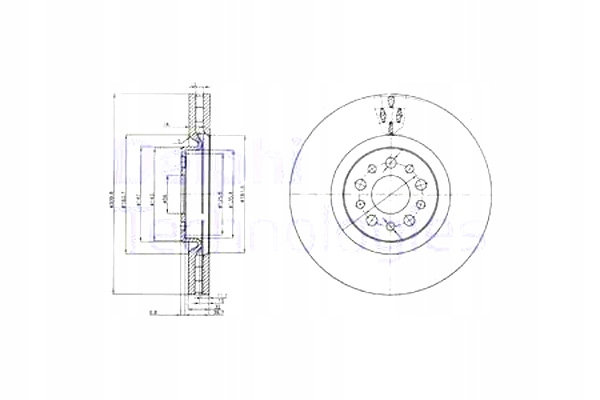 DELPHI DISCOS DE FRENADO 2SZT. PARTE DELANTERA CITROEN C8 FIAT ULYSSE LANCIA 