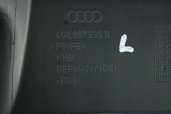 ORIGINALE PROTECTION REVÊTEMENT MONTANTS GAUCHE AUDI A7 C7 4G8867239B