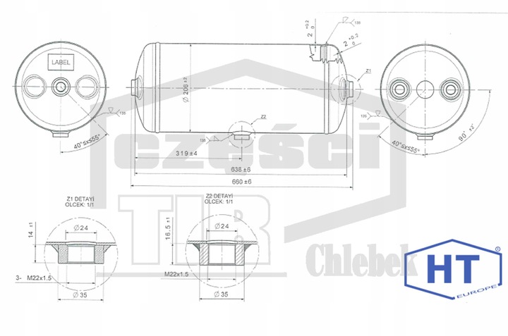 DEPÓSITO AIRE 20L 206X690 - 4105000200 BHT<> 