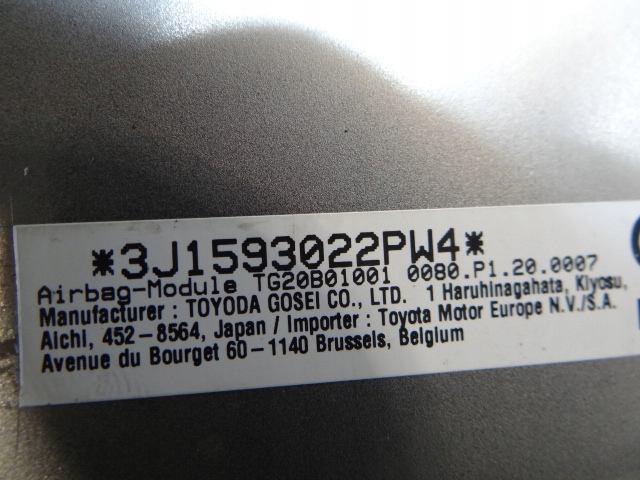 TOYOTA AYGO X COUSSIN SÉCURITÉ AIR BAG PASSAGER CONSOLES TG20B01001