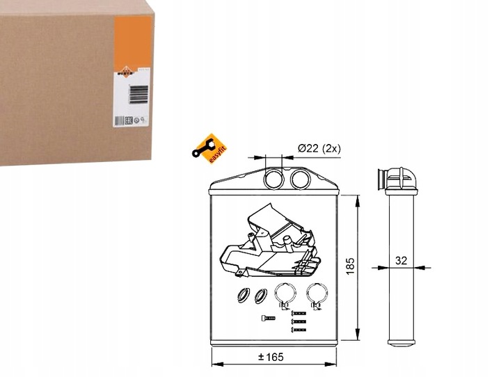 NRF 54275 WYMIENNIK CIEPLA, CALEFACCIÓN INTERIOR 