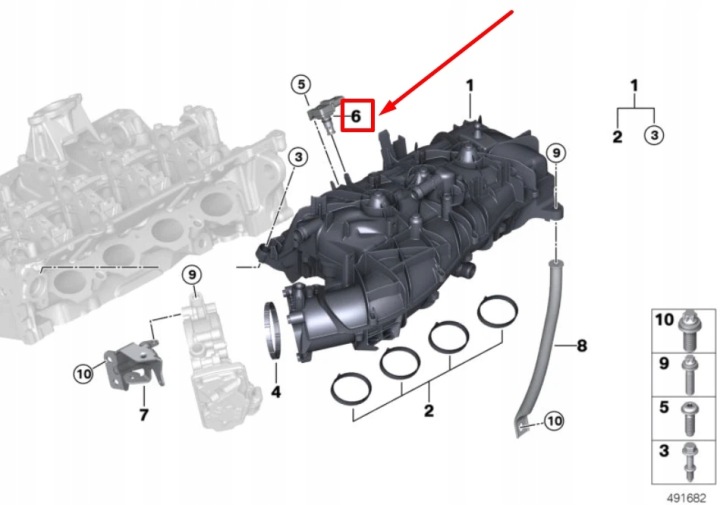 BMW 3 G20 G28 CAPTEUR CHARIOT 13628637900 8637900