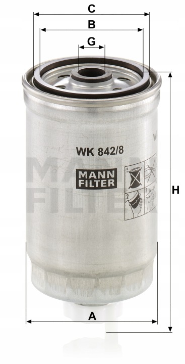 FILTRE CARBURANTS MANN-FILTER WK 842/8 FILTRE CARBURANTS