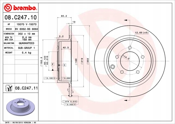 DISCOS ZAPATAS PARTE TRASERA BREMBO JEEP COMPASS 