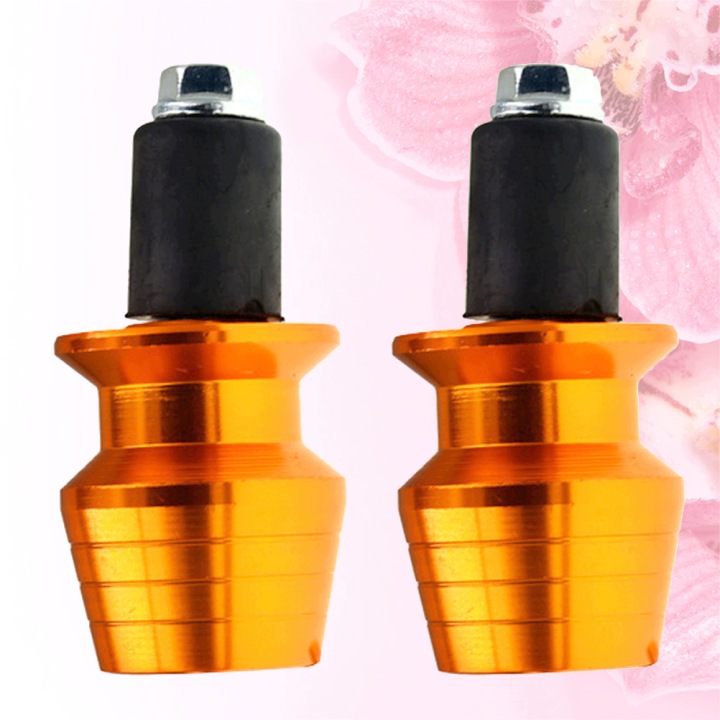 COULEUR DORÉE ROND ALUMINIUM REVÊTEMENTS SUR POIGNÉES MOTOCYCLETTE TLUMIACE DRGANIA