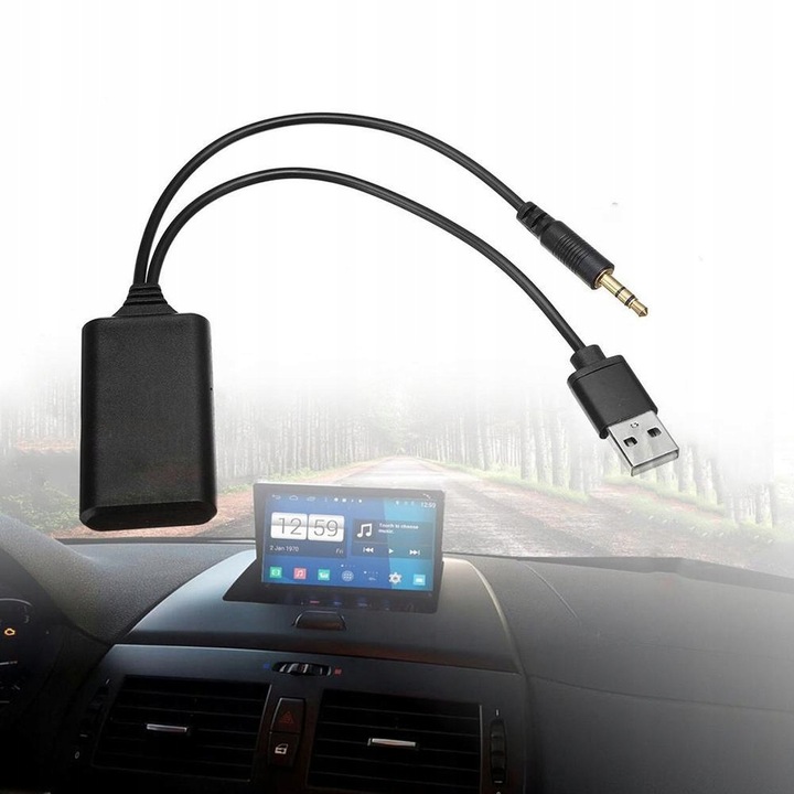 ADAPTADOR BLUETOOTH AUX IN MINI JACK USB UNIVERSAL 