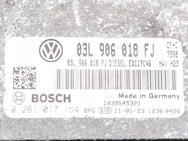SEAT LEON CONTRÔLEUR MODULE ECU 2.0 TDI 16V DIESEL 103KW (140 HP) 2011