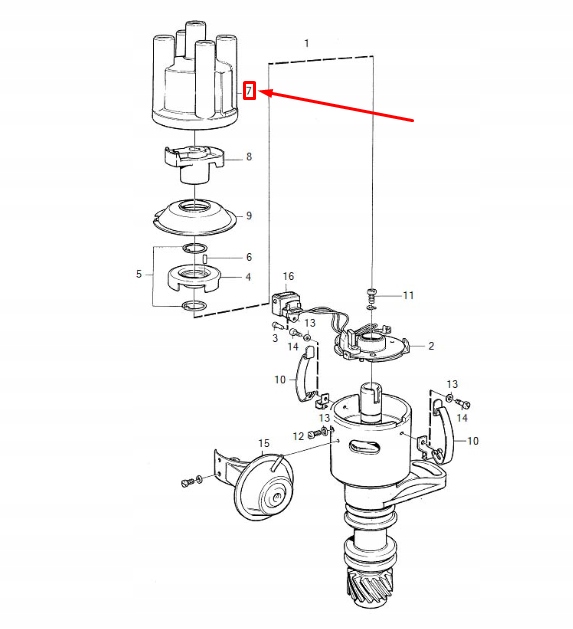CULASSE DISTRIBUTEURS ALLUMAGE VOLVO V90 MK1 243797 ORIGINALE