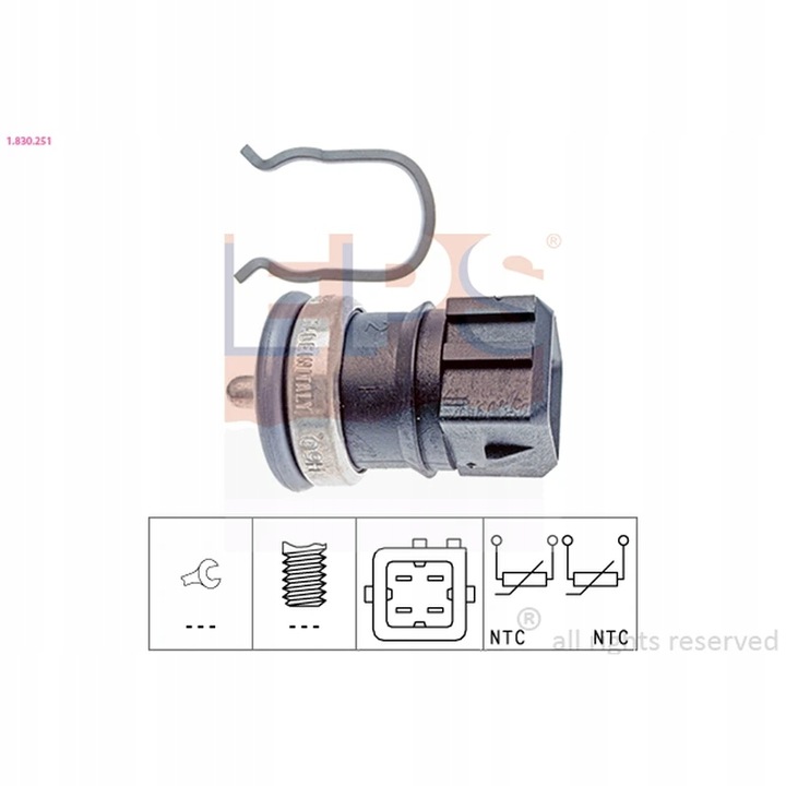 SENSOR TEMPERATURA DE LÍQUIDO REFRIGERACIÓN EPS 1.830.251 