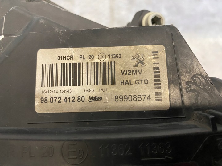 PROJECTEUR GAUCHE PHARE AVANT PEUGEOT 508 I LIFT 14-18 EUROPE