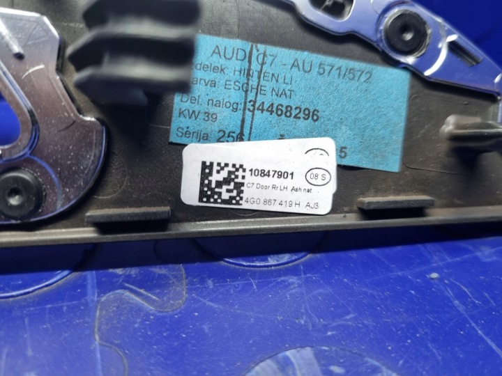 AUDI A6 C7 BERLINE MOULURE DÉCORATIVE DÉCOR GAUCHES ARRIÈRE PORTES OEM 4G0867419H