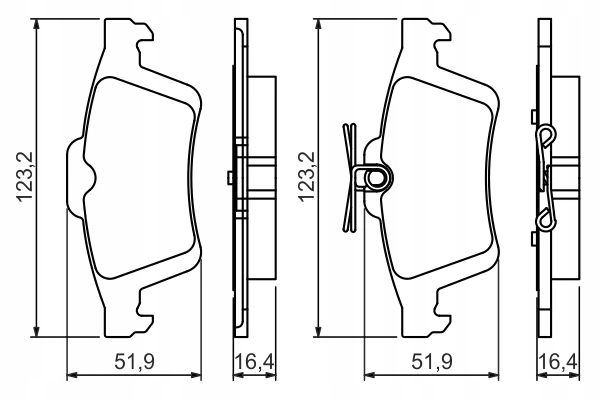 DISQUES I PLAQUETTES ARRIÈRE MAZDA 3 (BK) (BL) 03- 265X11 BOSCH