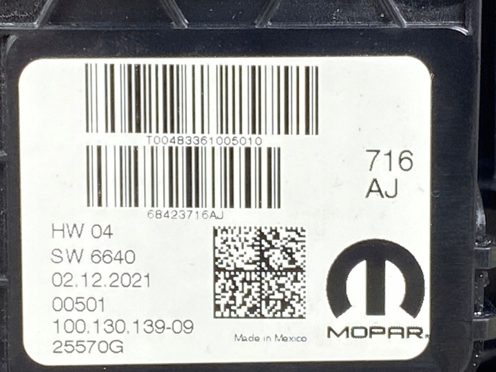 2023 JEEP GRAND CHEROKEE WL CRIC CHANGEMENTS VITESSE 68423716AJ
