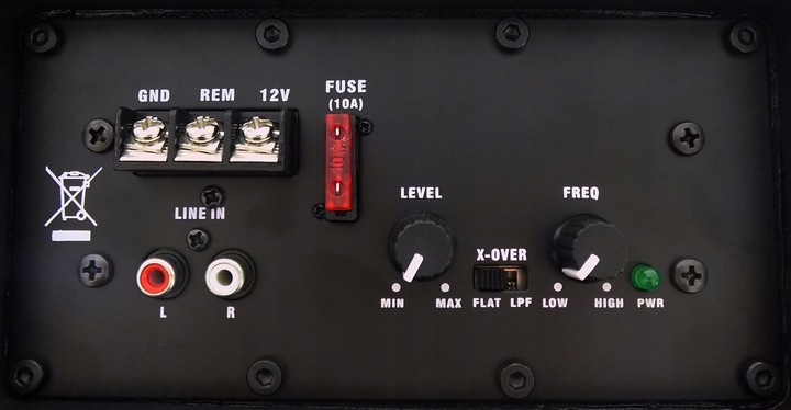 POTENTE CAJA TUBA BASOWA SUBWOOFER ACTIVO CABLES 