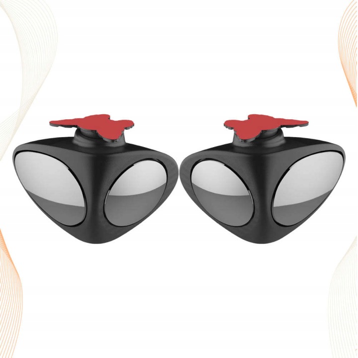 2 PCS NOIR RÉTROVISEUR LATÉRAL AUTOMOBILE EXTÉRIEUR AVEC WIDOKIEM 360 MARCHES PANORAMIQUE ELIMINUJACE MORT ZONE