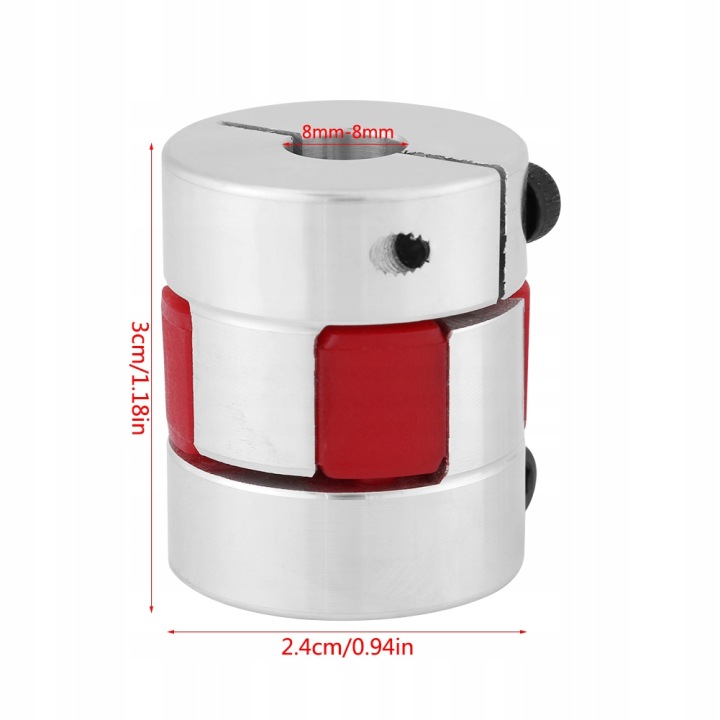 1 PCS ZACZE WAU SLIWKOWEGO AVEC PIED ALUMINIUM PODACZ D25 L30 8-8MM HU